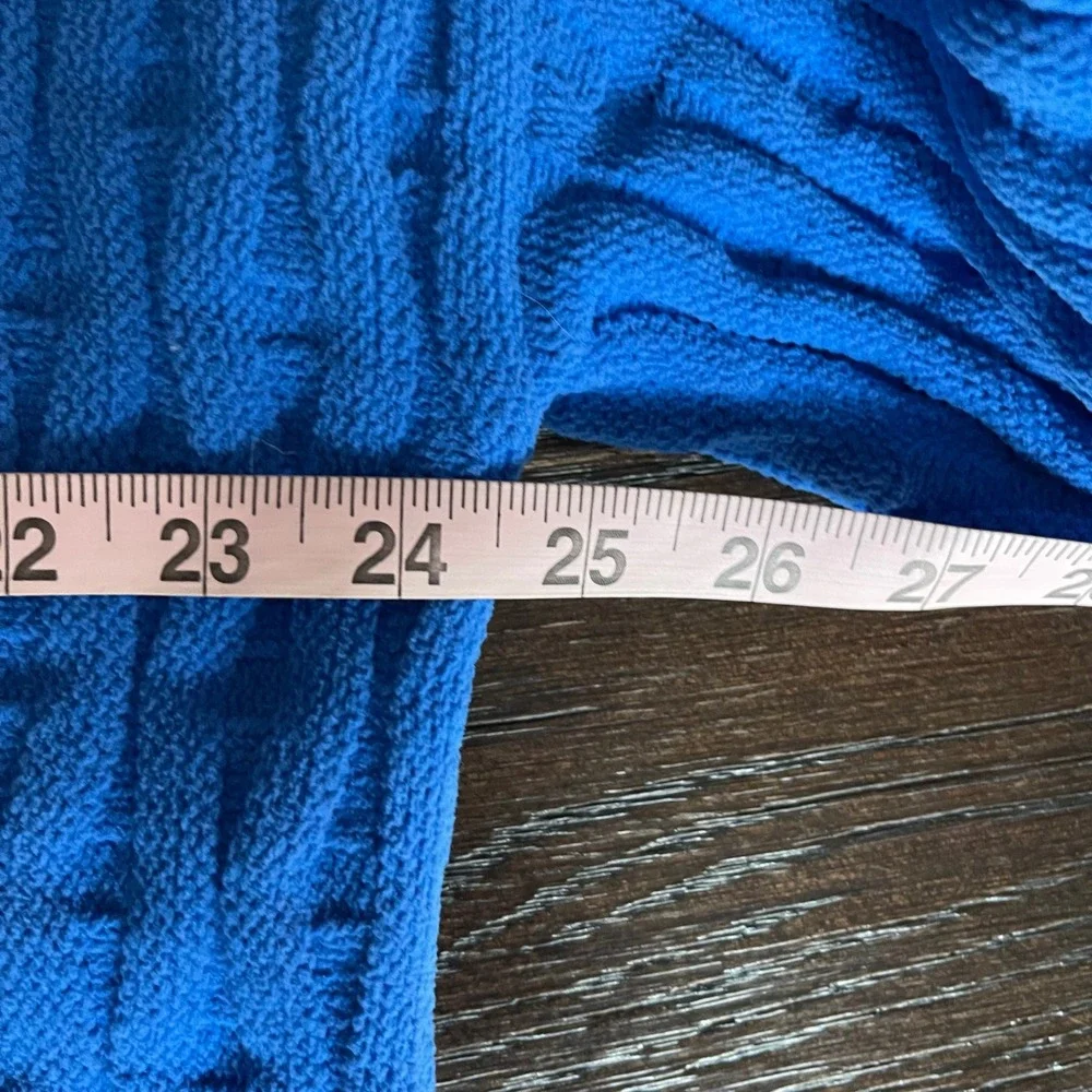 Lululemon Oversized Ribbed Turtleneck Sweater Womens XS‎ Blue Cozy Athleisure